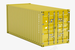 集装箱堆场土黄色的一个集装箱高清图片