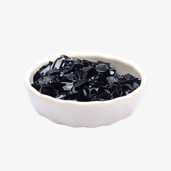 产品实物细嫩黑凉粉一碗素材