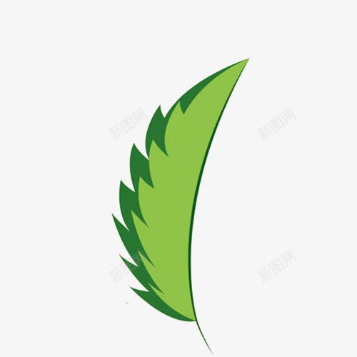 折叠的叶子png免抠素材_新图网 https://ixintu.com 一片 叶子 手绘 折叠 桔梗 简图 纹理 绿色 黑色