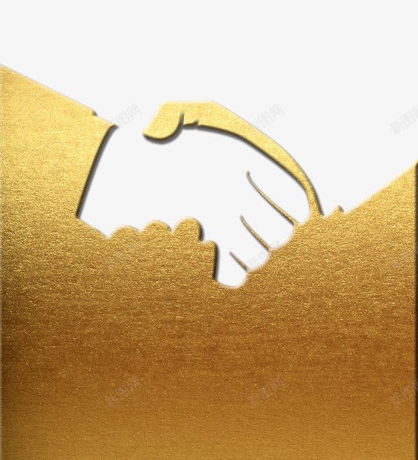 金色卡纸剪影两人握手png免抠素材_新图网 https://ixintu.com 两人 两人握手 卡纸剪影 合作 商务插图 握手 金粉卡纸 金色