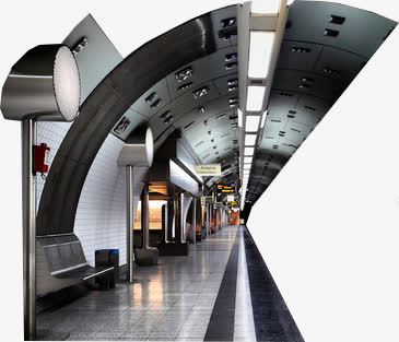 地铁站剪贴画png免抠素材_新图网 https://ixintu.com 地铁站 科技感 银色