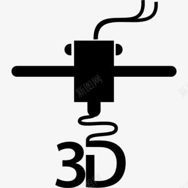 3D打印机打印的信件图标图标