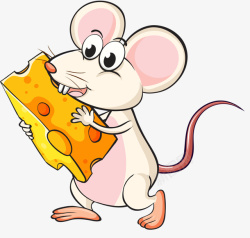 黄色小老鼠偷奶酪的小老鼠高清图片