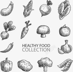 豌豆角手绘健康食物高清图片