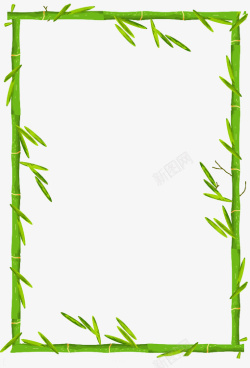 绿色竹子边框素材