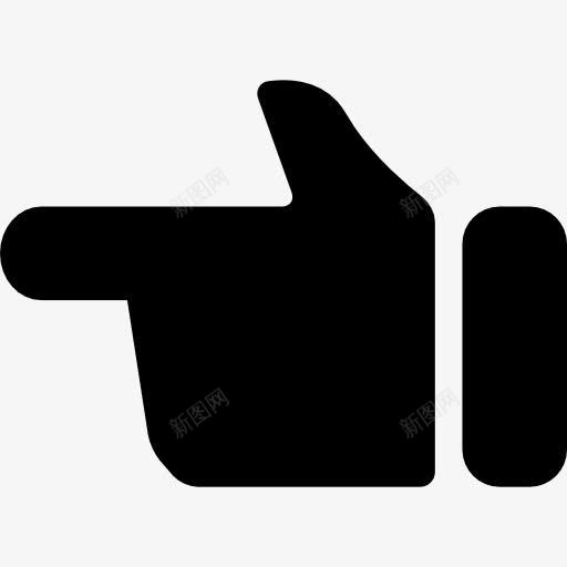 一方面黑色形状指向左边一指图标png_新图网 https://ixintu.com 定向 左 形状 手 指着的手指 方向 箭 象征 黑色