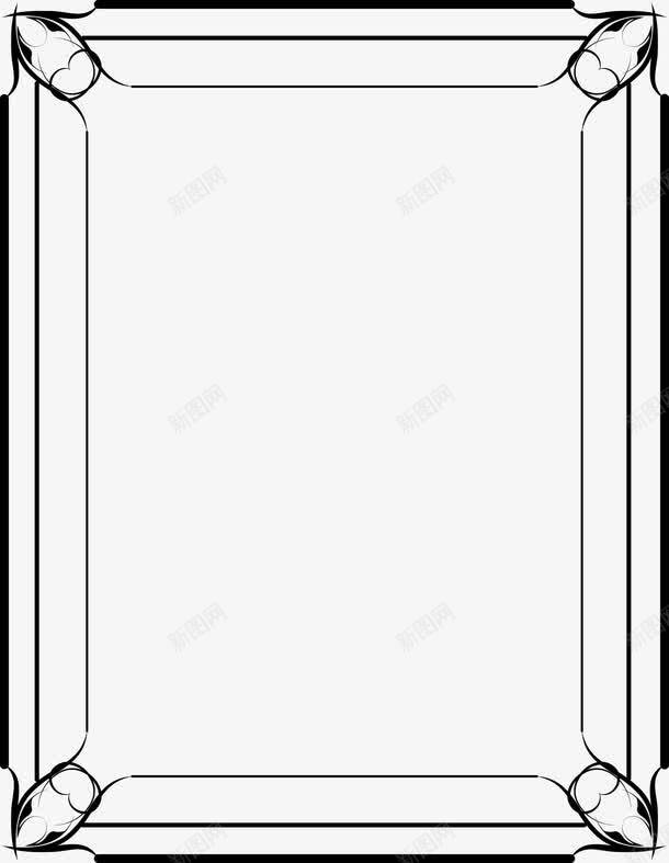 简约边框png免抠素材_新图网 https://ixintu.com 中国边框 中国风 古典 回字纹 文本框 简约边框 花纹边框 边框