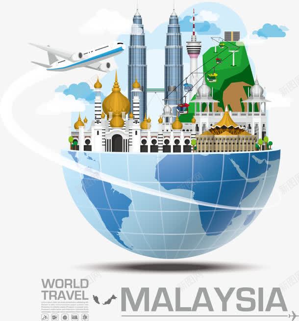 装饰马来西亚景点建筑png免抠素材_新图网 https://ixintu.com 旅游 景点 装饰 马来西亚