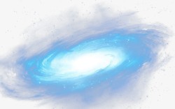 蓝色旋转银河素材