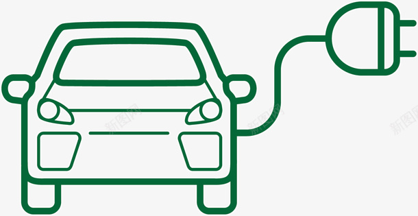 绿色线条电力汽车png免抠素材_新图网 https://ixintu.com 世界环境日 爱护环境 环保 生态循环 电力汽车 绿色出行 自然 节能