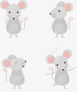 老鼠动物卡通插画素材