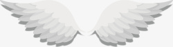 手绘居家装饰品白色小翅膀高清图片