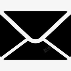 交易关闭新的电子邮件界面黑色象征封闭的信封图标高清图片