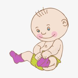 穿背带裤的小孩婴儿可爱萌高清图片