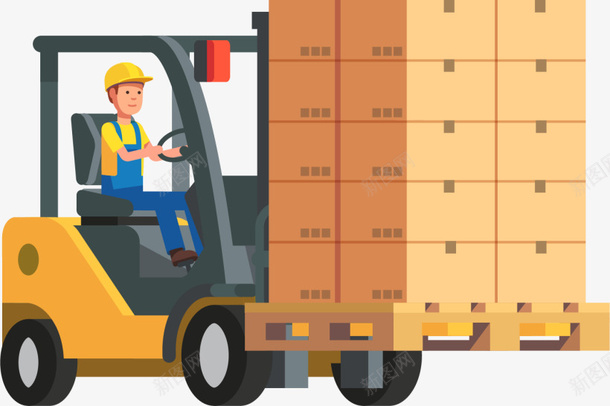 618购物节运输商品png免抠素材_新图网 https://ixintu.com 618购物节 叉车运输 货物纸箱 运输商品 运输货物 运送货物