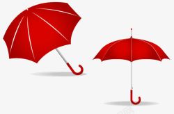 大红雨伞红色手绘雨伞高清图片