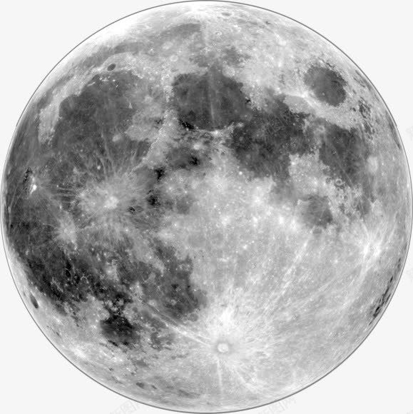 黑白灰无色月球月亮png免抠素材_新图网 https://ixintu.com 无色 月亮 月球 白灰 黑白月球