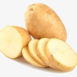 土豆薯条新鲜土豆片高清图片
