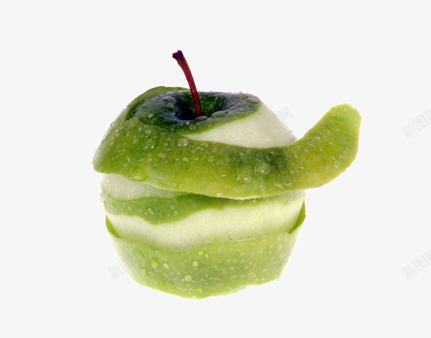绿色苹果png免抠素材_新图网 https://ixintu.com 有机水果 水分 水果 苹果皮
