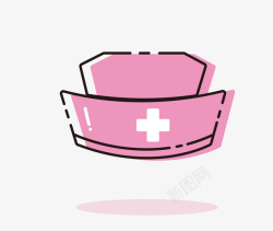 粉色帽手绘护士帽高清图片