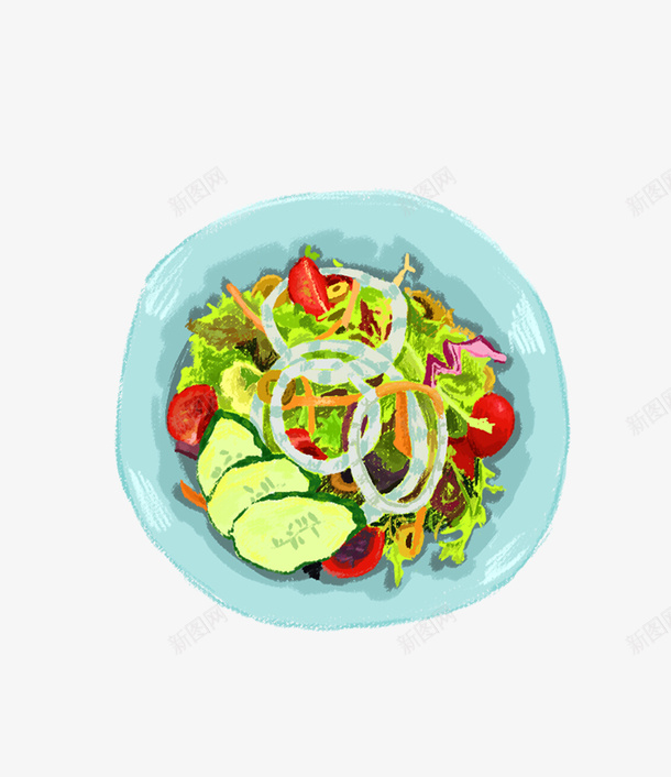 素菜沙拉手绘图案png免抠素材_新图网 https://ixintu.com 减肥餐 手绘图 新鲜的 美味的 蔬菜 蔬菜沙拉 食物