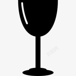 葡萄酒杯玻璃的剪影杯状变白的细节图标高清图片