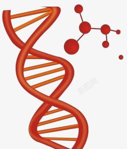 双螺旋基因链红色DNA双螺旋基因链图形高清图片