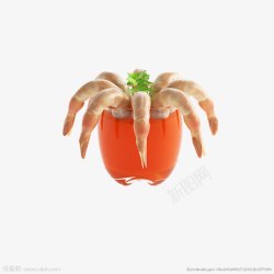 好吃的大虾3D模型食品可口美西餐高清图片