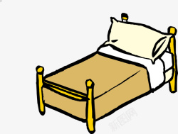 席梦思床垫和床矢量图素材