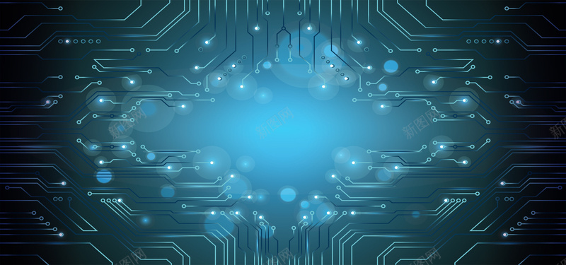 淘宝科技纹理蓝色电子科技海报背景背景