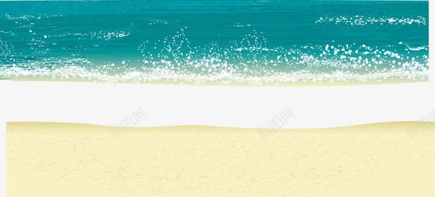 沙滩海岸png免抠素材_新图网 https://ixintu.com 沙子 沙滩 海水 海洋 涨潮 风景