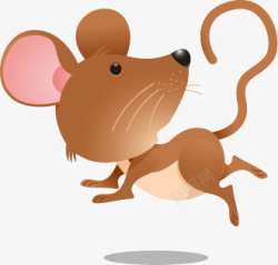 棕色小老鼠棕色卡通小老鼠高清图片