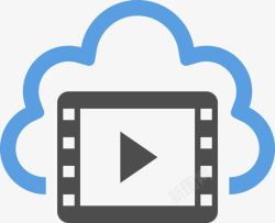 数据视频视频云端服务图标高清图片