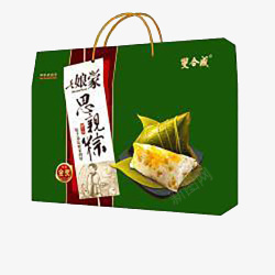 绿色粽子图案礼盒素材