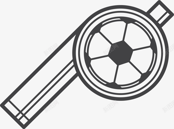 卡通哨子图标png_新图网 https://ixintu.com 体育足球 卡通 卡通足球 哨子 足球比赛 足球运动 踢足球