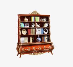 实木组装书柜书架书橱储物柜高清图片