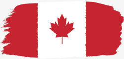 手绘涂鸦加拿大国旗矢量图素材