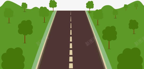 交通公路png免抠素材_新图网 https://ixintu.com 告诉公路 山坡 树林 绿色小山坡 陡坡 高坡