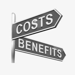 benefits成本和收益的选择高清图片