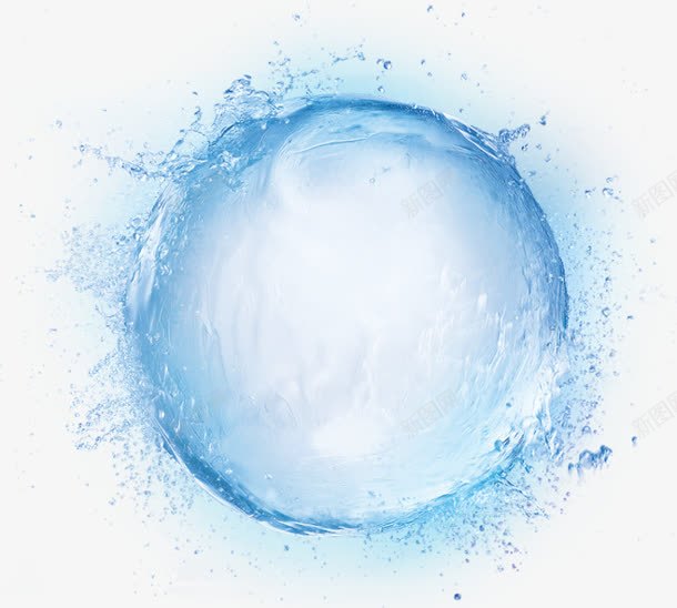 蓝色水球光球png免抠素材_新图网 https://ixintu.com 光球 水球 蓝色