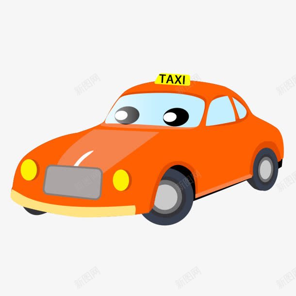 卡通标签出租车png免抠素材_新图网 https://ixintu.com 出租车 卡通 可爱出租车 标签