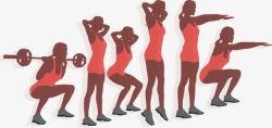 健身体能训练蹲起训练高清图片