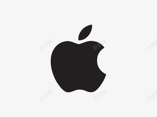 黑色小巧苹果logo图标png_新图网 https://ixintu.com logo素材 小巧风格 手绘素材 苹果logo 黑色