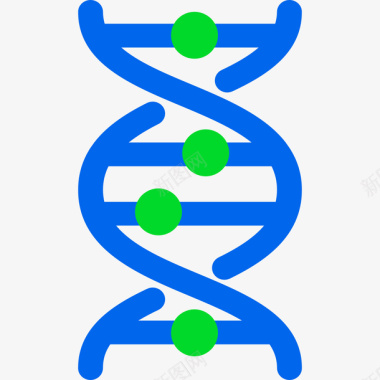 蓝色手绘圆角基因元素矢量图图标图标