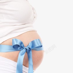怀孕大肚子孕妇孕妇大肚子蝴蝶结高清图片