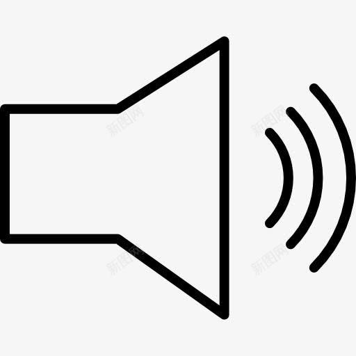 音箱声波的轮廓图标png_新图网 https://ixintu.com 声波 声音 多媒体 扬声器概述 音箱 音量