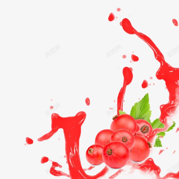 果汁png免抠素材_新图网 https://ixintu.com 喷溅 果汁 溅起 蔓越莓