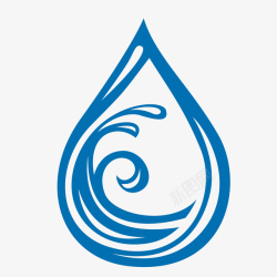 节约用手保护水资源手绘扁平水滴标志矢量图图标高清图片