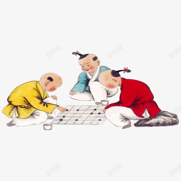 古代孩童下围棋png免抠素材_新图网 https://ixintu.com png 下围棋 卡通 古代 孩童 素材