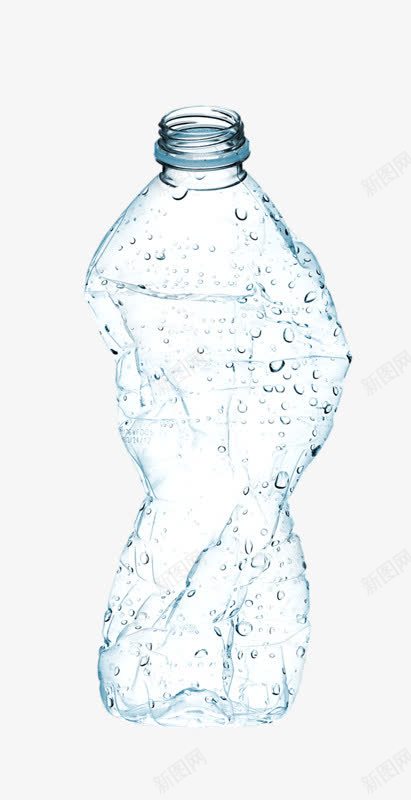 喝空的矿泉水瓶png免抠素材_新图网 https://ixintu.com 扭转 水珠 空瓶 透明蓝色